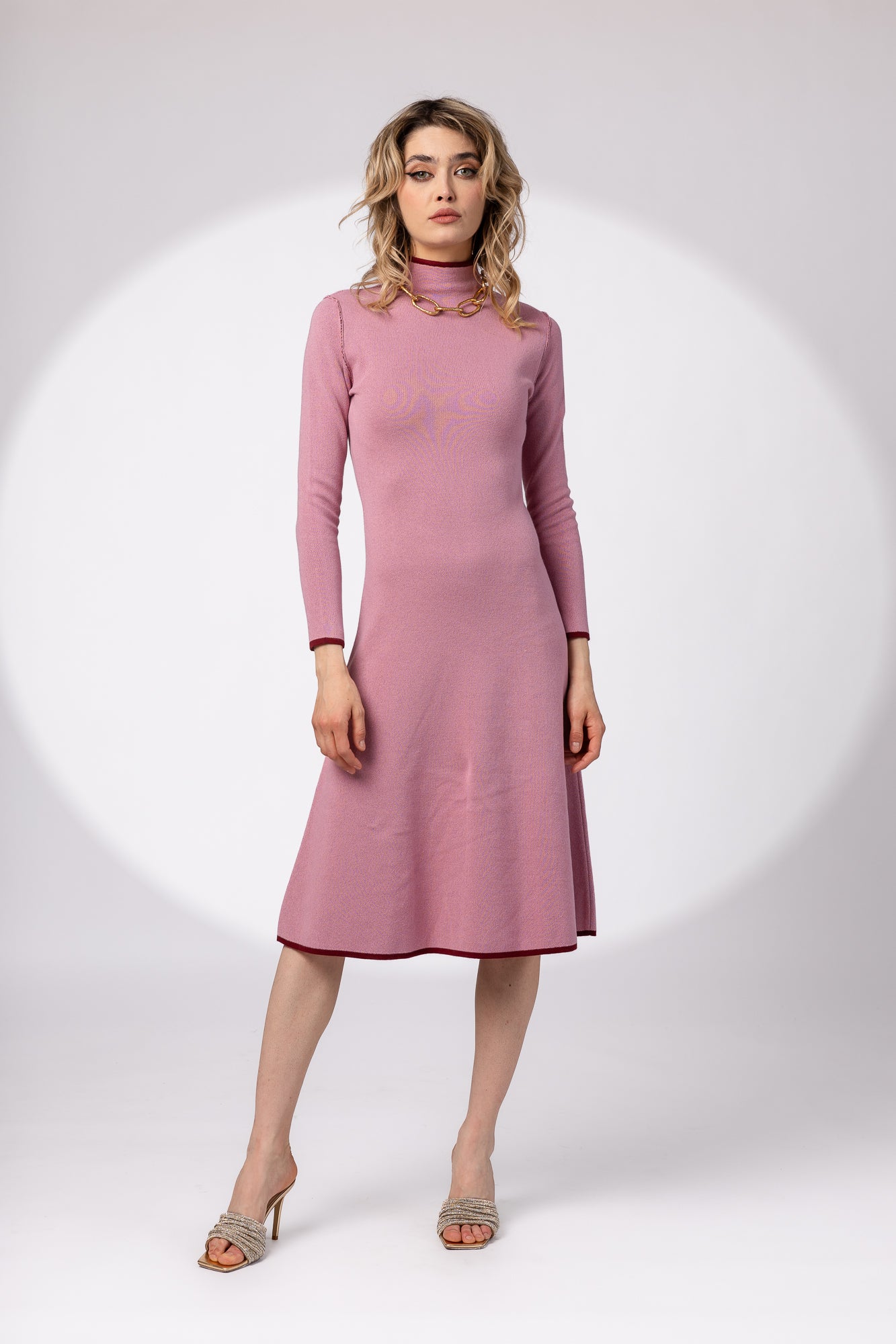 Double-sided midi dress in two colors