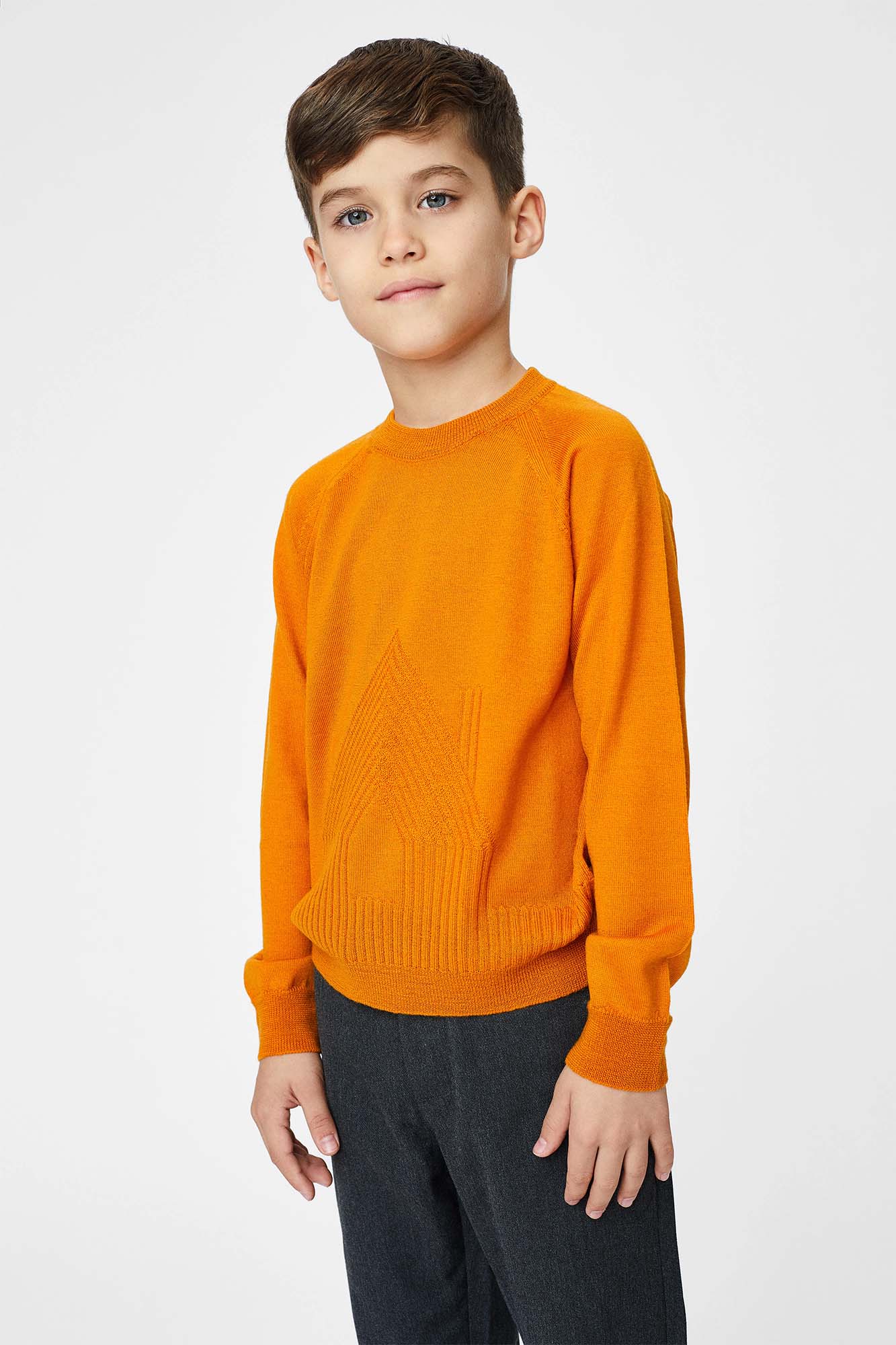 Sweater with "house" pattern for children