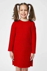 Kleid mit langen Ärmeln und Taschen für Mädchen 