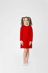 Kleid mit langen Ärmeln und Taschen für Mädchen 