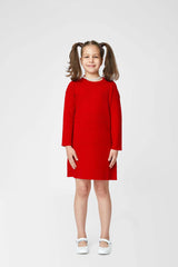 Kleid mit langen Ärmeln und Taschen für Mädchen 