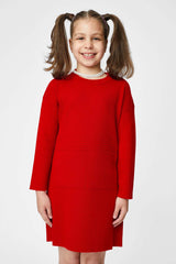 Kleid mit langen Ärmeln und Taschen für Mädchen 