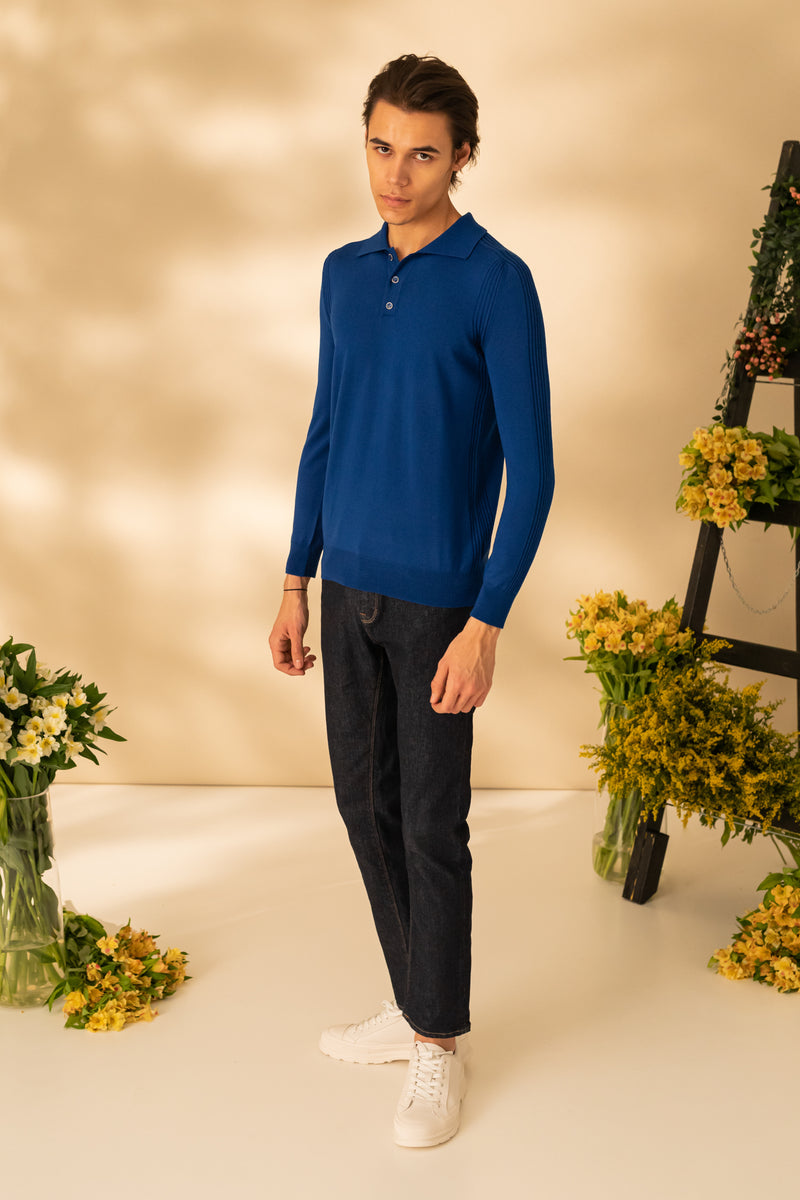 Langarm-Pullover mit Rollkragen für Herren