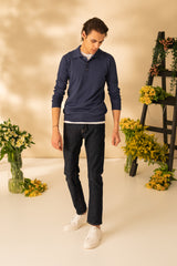 Langarm-Pullover mit Rollkragen für Herren