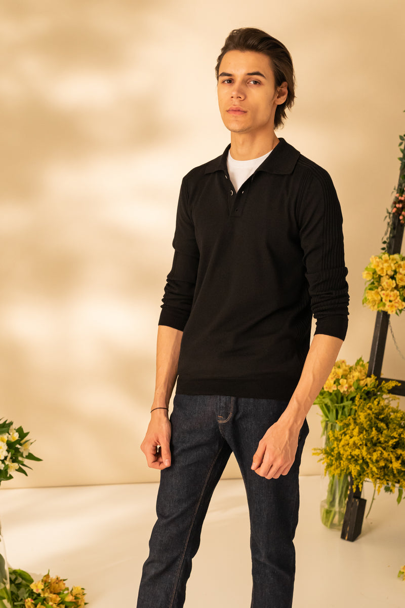 Langarm-Pullover mit Rollkragen für Herren