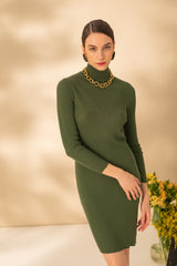 Dress for women with long sleeves made of wool