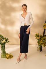 Long sleeve cotton blouse for women